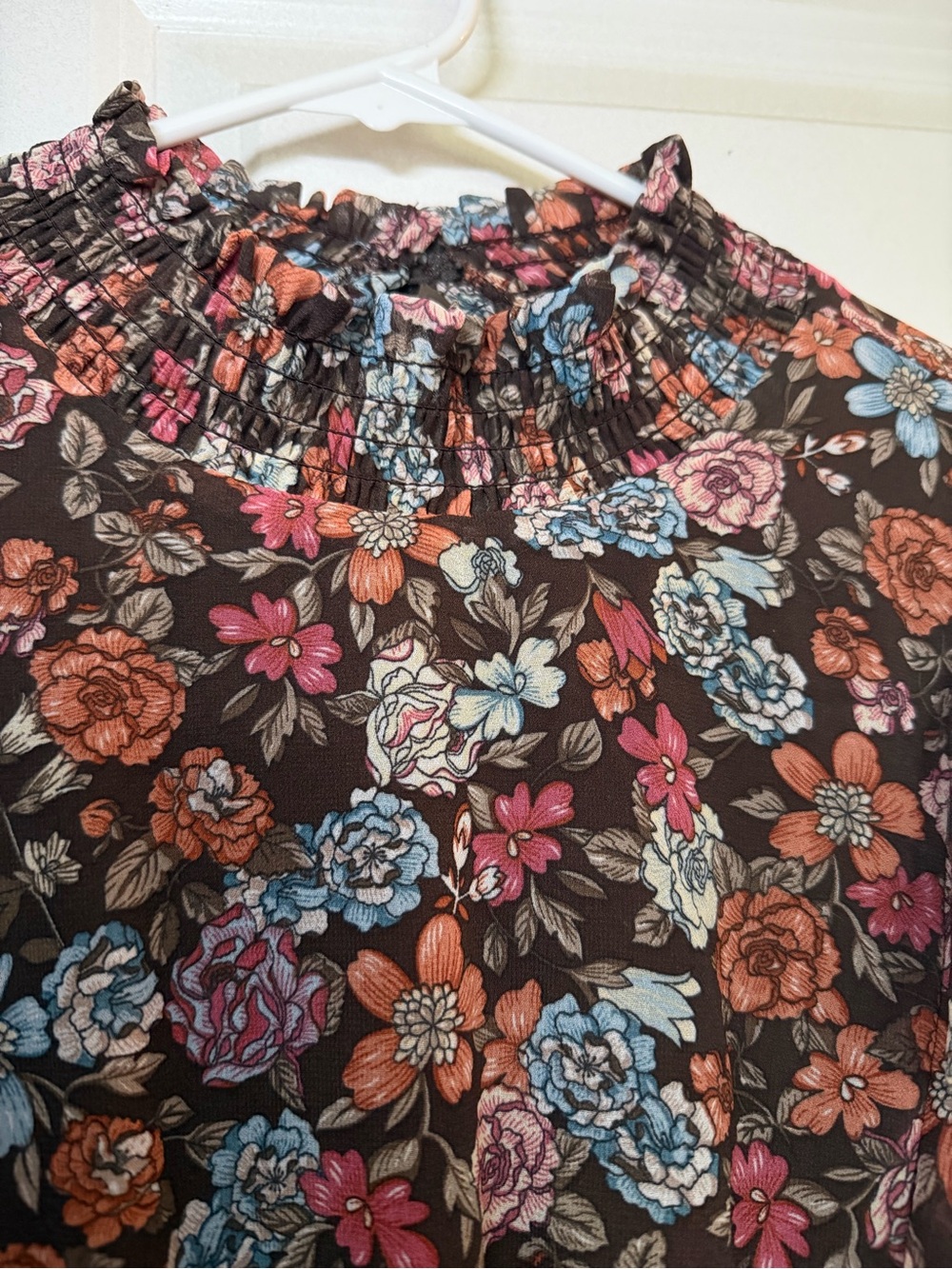 Baltic Born Medium Floral Maxi Dress Boho Smocked Ruffle Cottagecore - Picture 4 of 7